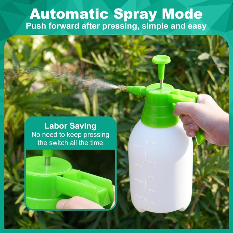 Maxworks 51021 Hand Pump Sprayer Bottle 2L 0.5 Gal for Garden Indoor Outdoor Home with Adjustable Brass Nozzle of Mist Setting with Lock Switch - Image 4